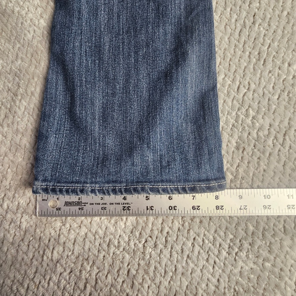 Levis 715 Jeans Girls 16.5 Plus Bootcut Blue Dark Wash Adjustable Waist - Picture 10 of 11